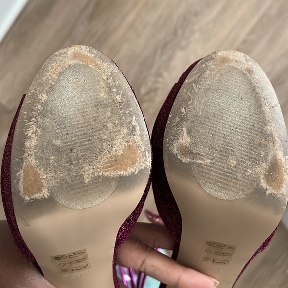 Glitter Fuchsia Pink Heels - Picture 2 of 5